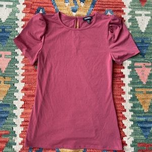 Puffy sleeve stretchy soft EXPRESS shirt